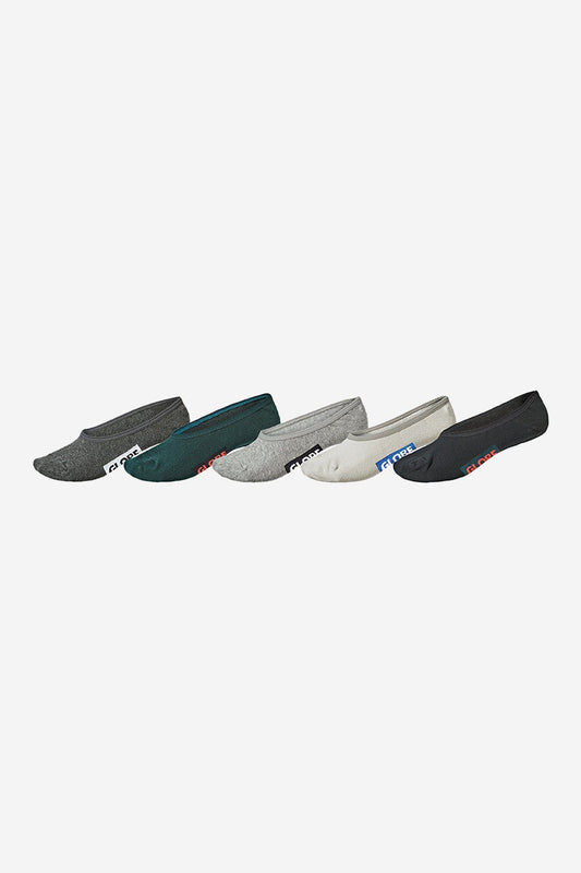Globe Brand Hilite Invisible Sock 5 Pack - Assorted