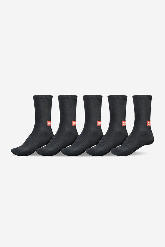 Globe Brand MINIBAR CREW SOCK 5 PACK - Black