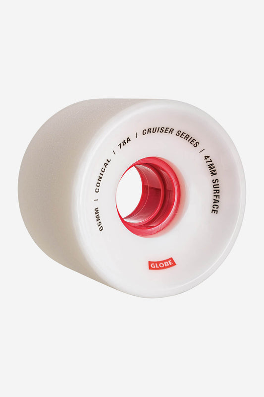 Globe Brand Conical Cruiser Wheel - White/Red/65