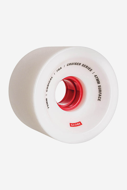 Globe Brand Conical Cruiser Wheel - White/Red/70