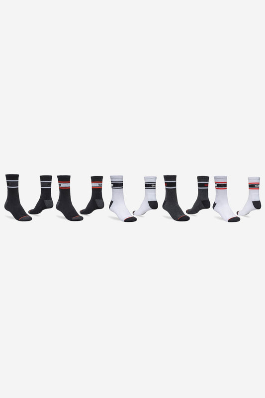Globe Brand Triple Stripe Crew Sock 5 Pack - Assorted