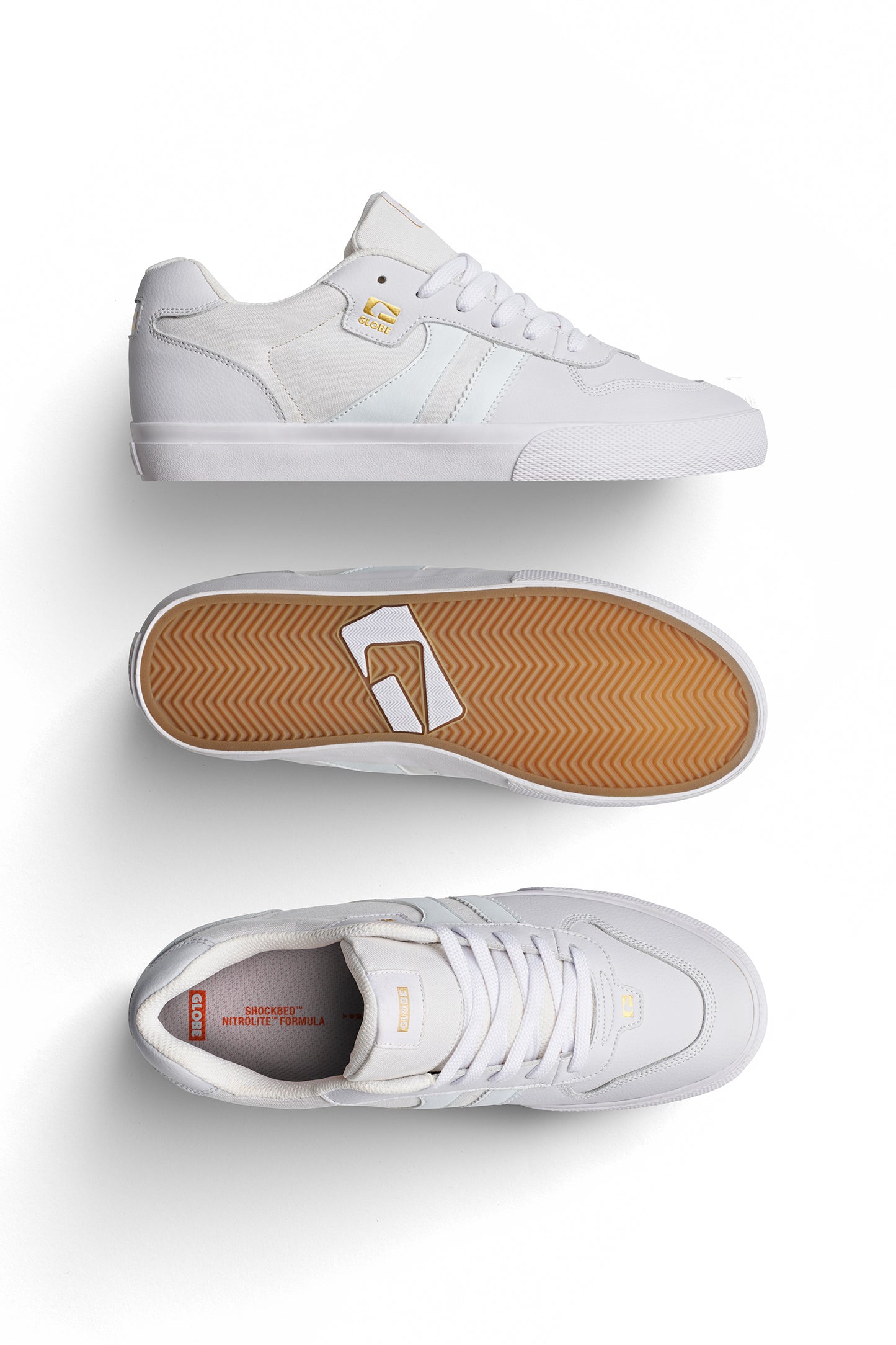Globe Brand Encore-2 - White/Gold Dip