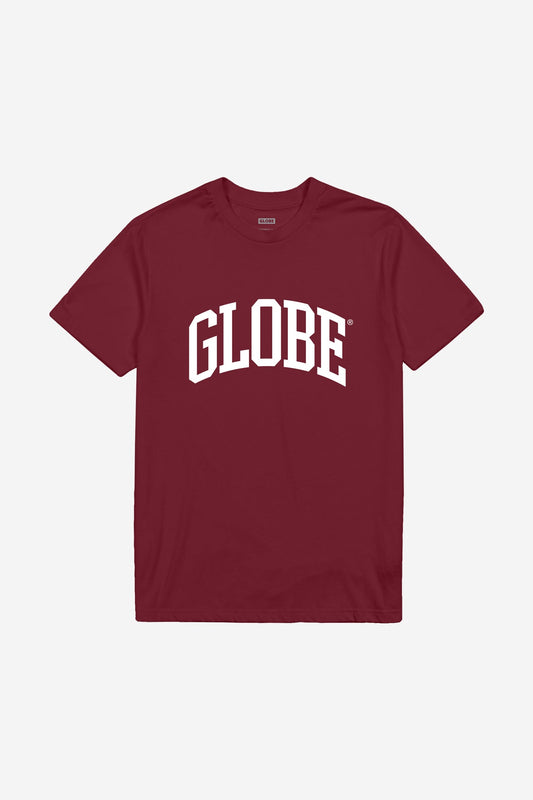 Globe Brand Varsity Tee - Cranberry
