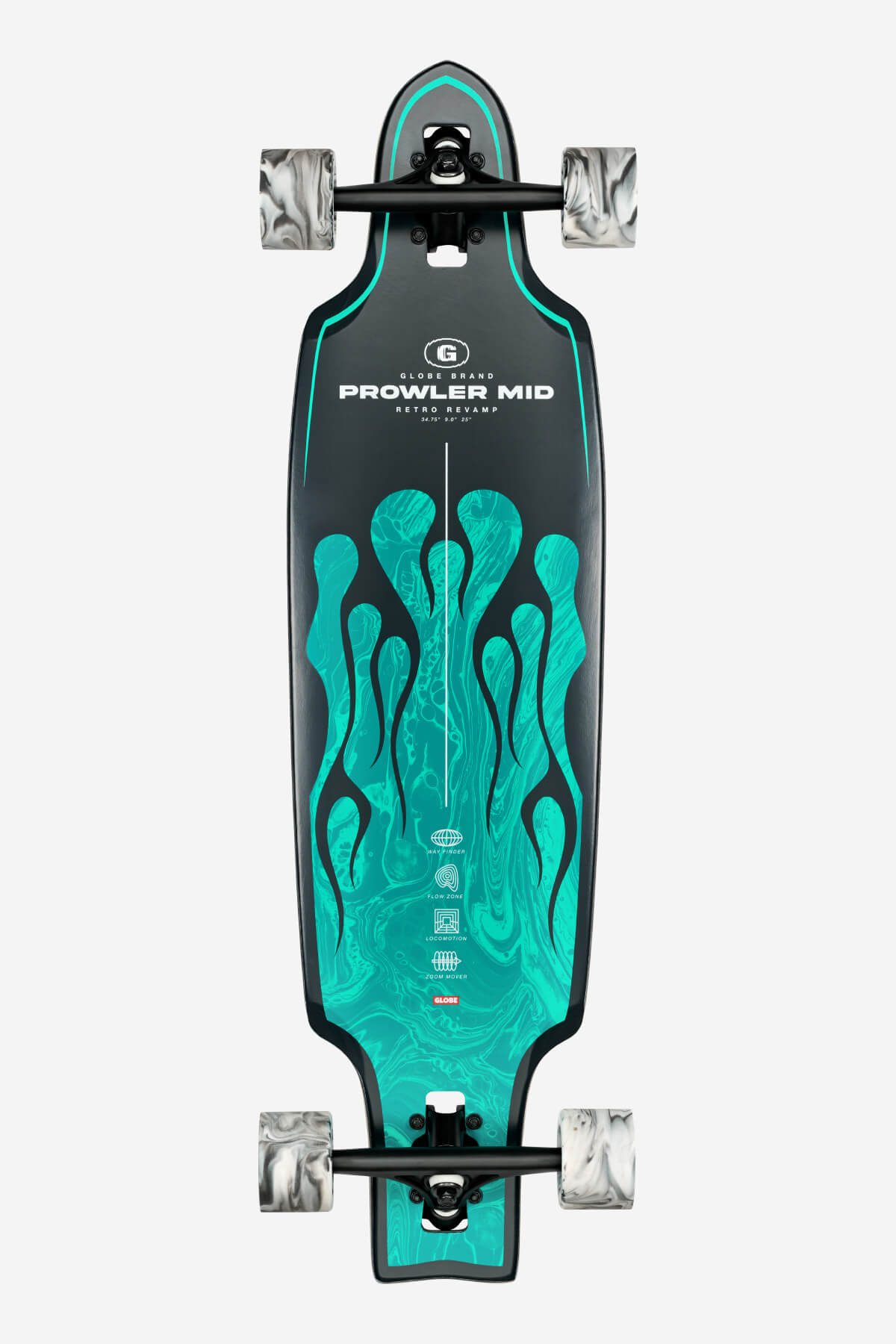 Globe Brand Prowler Mid - Green Flames